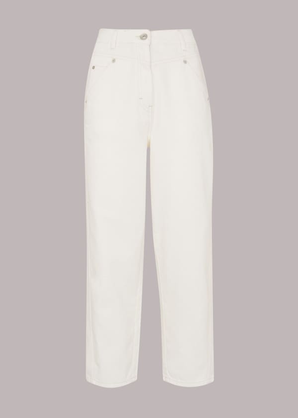 White Authentic Seam Detail Jean