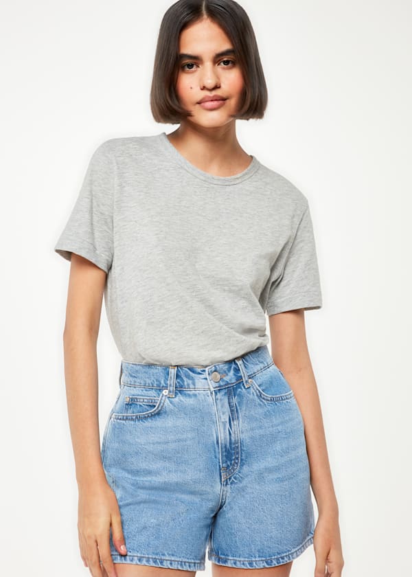 High Waist Denim Short