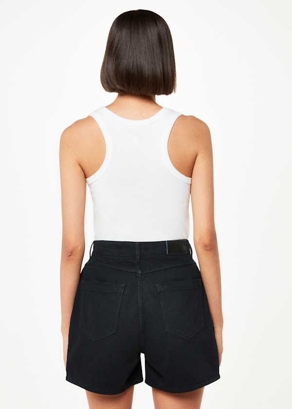 High Waist Denim Short