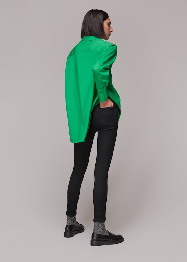 Solid Black Stretch Sculpted Skinny Jean