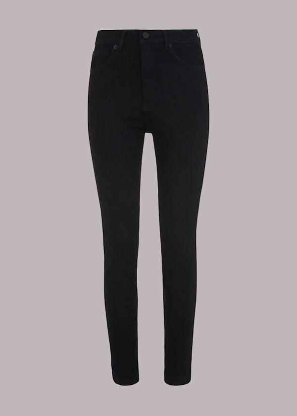 Solid Black Stretch Sculpted Skinny Jean