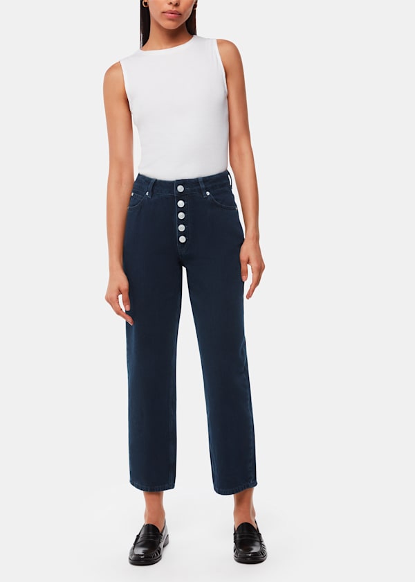 Dark Denim Authentic Hollie Button Jean