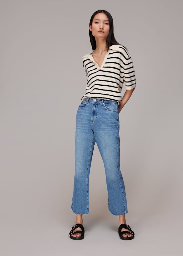 Light Wash Authentic Kick Flare Jean
