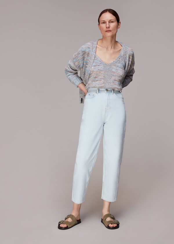 Light Wash Authentic Acid Barrel Leg Jean