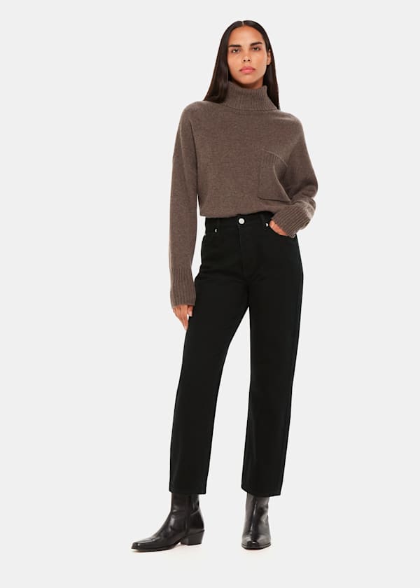 Solid Black Authentic Mollie Straight Jean