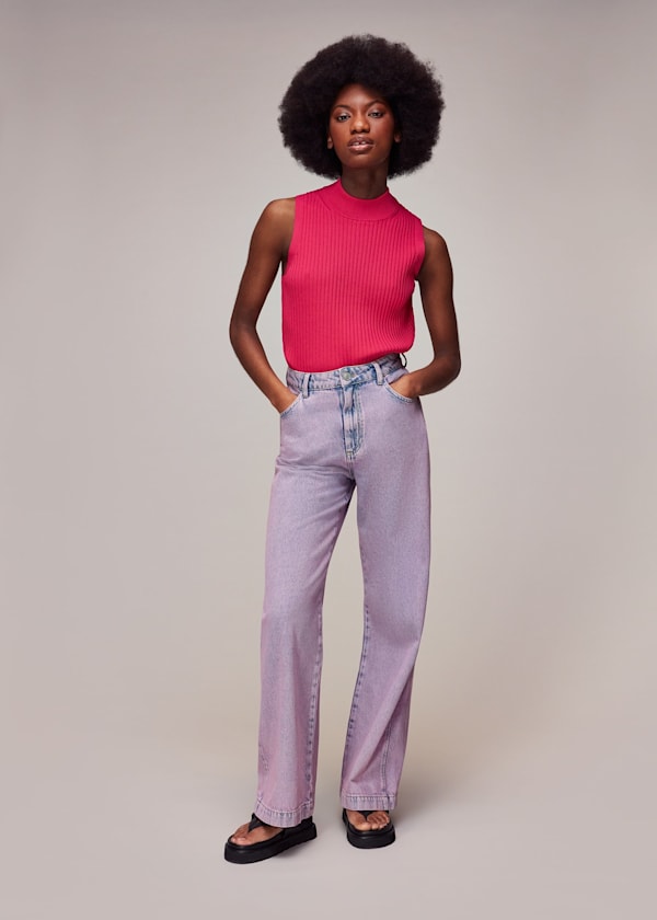Lilac Authentic Wide Leg Jean