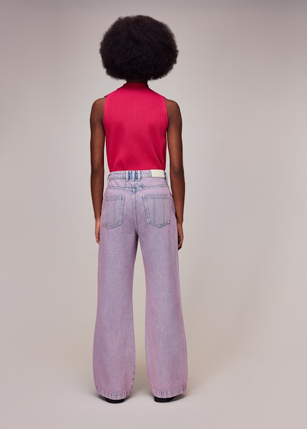 Lilac Authentic Wide Leg Jean