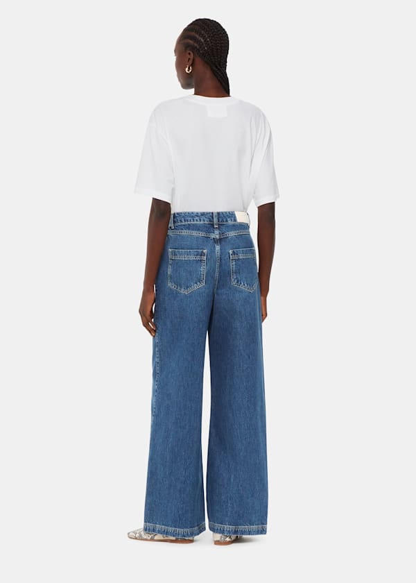 Denim Wide Leg High Waist Jean