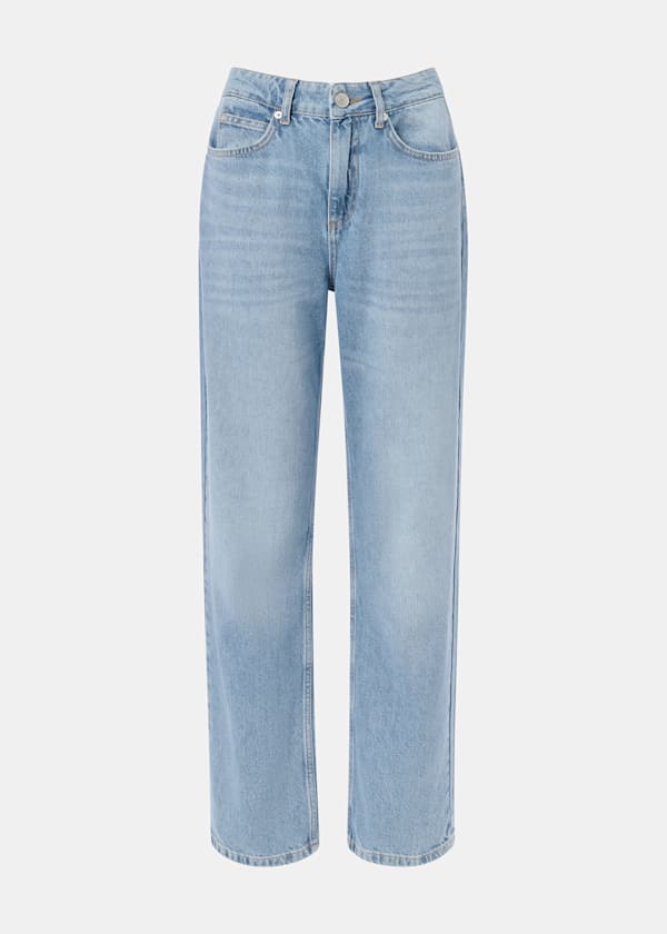 Light Wash Authentic Column Leg Jean