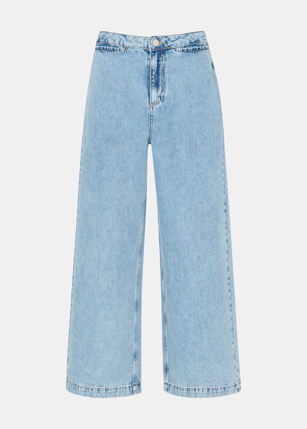 Light Wash Authentic Ankle Wide Leg Jean