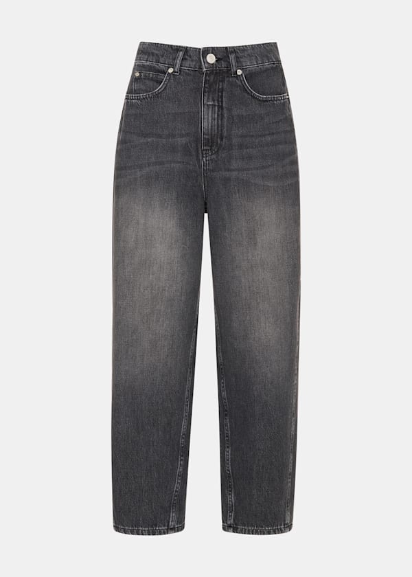 Grey Authentic Barrel Leg Jean