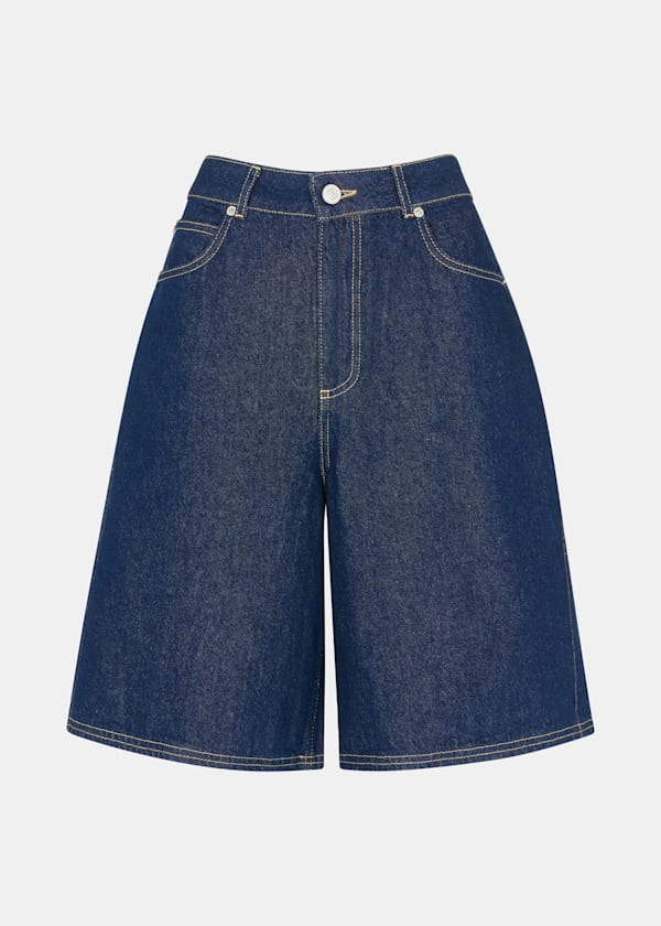Dark Denim Authentic Knee Length Short