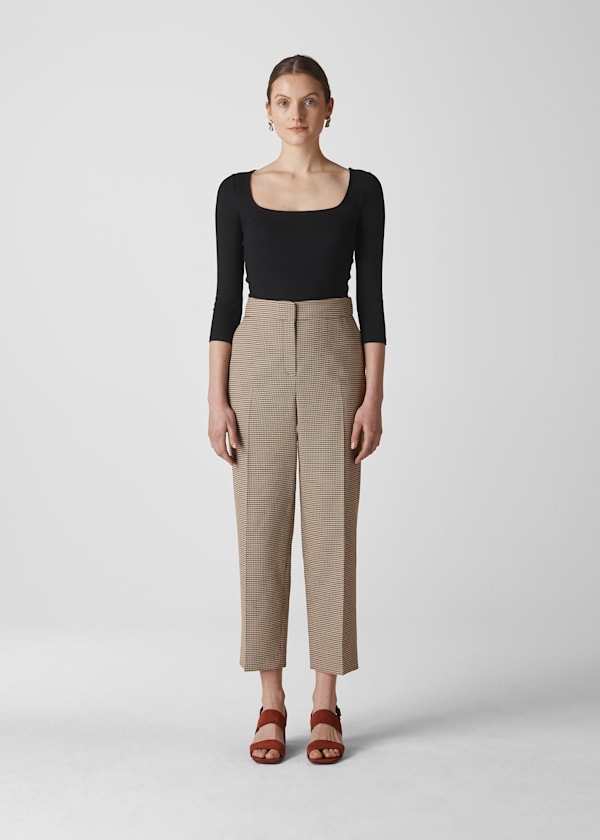 Multicolour Kate Check Classic Trouser