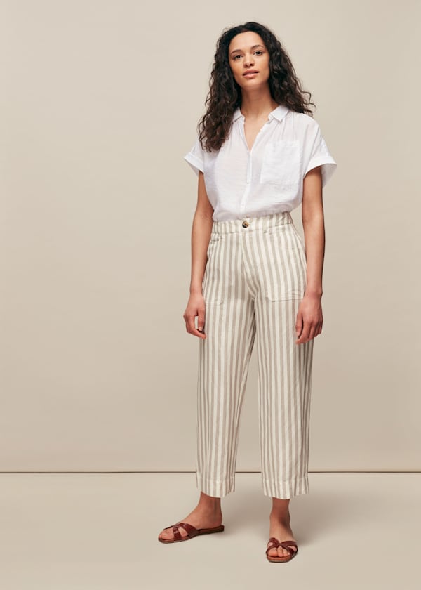 Linen Stripe Trouser