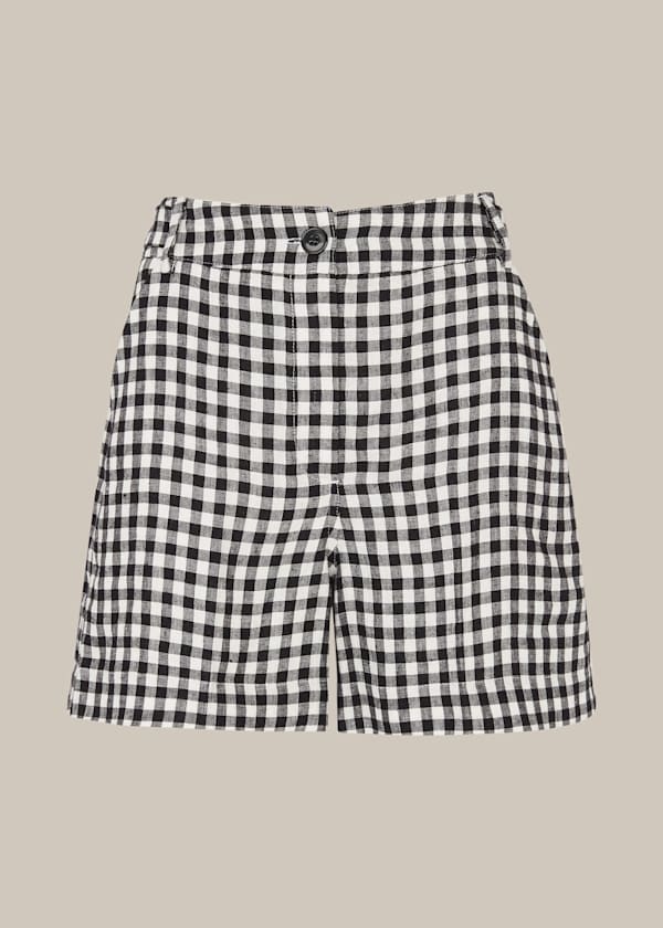 Gingham Linen Short