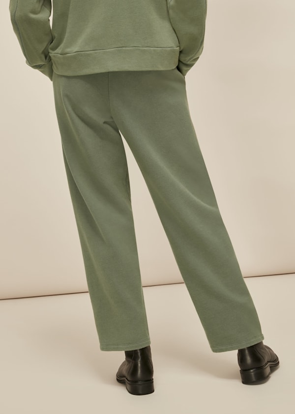 Khaki Barrel Leg Jogger