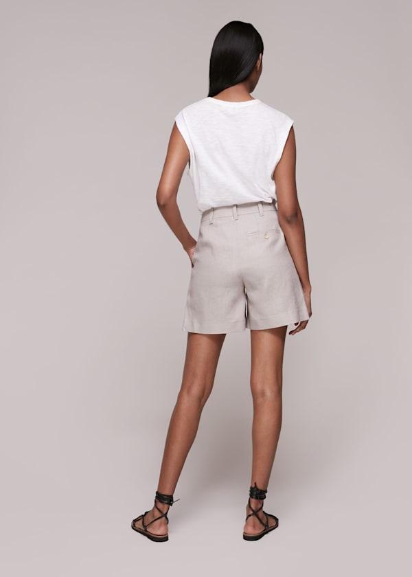 Grey Farah Linen Short