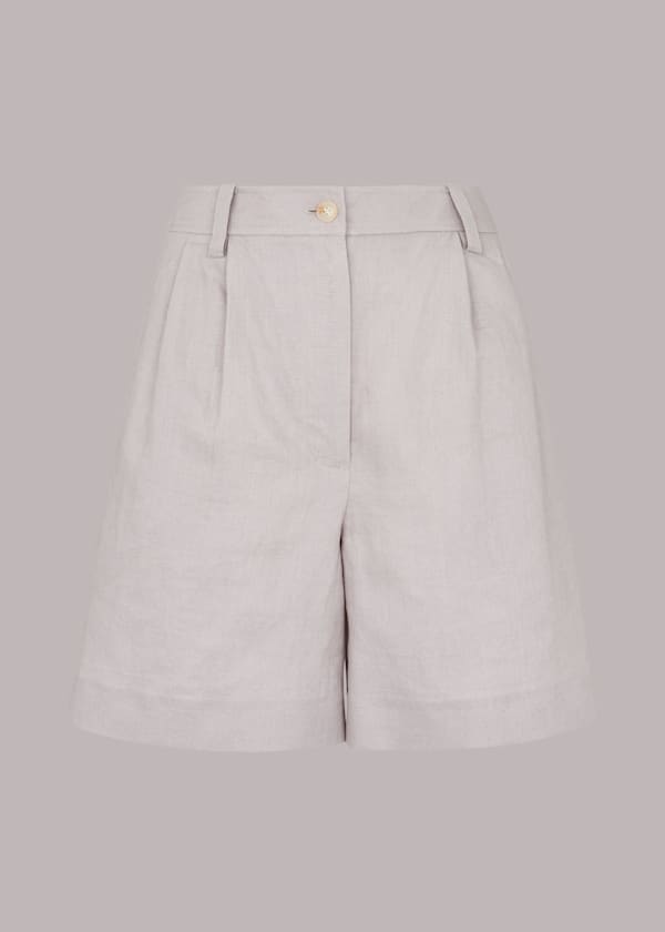Grey Farah Linen Short