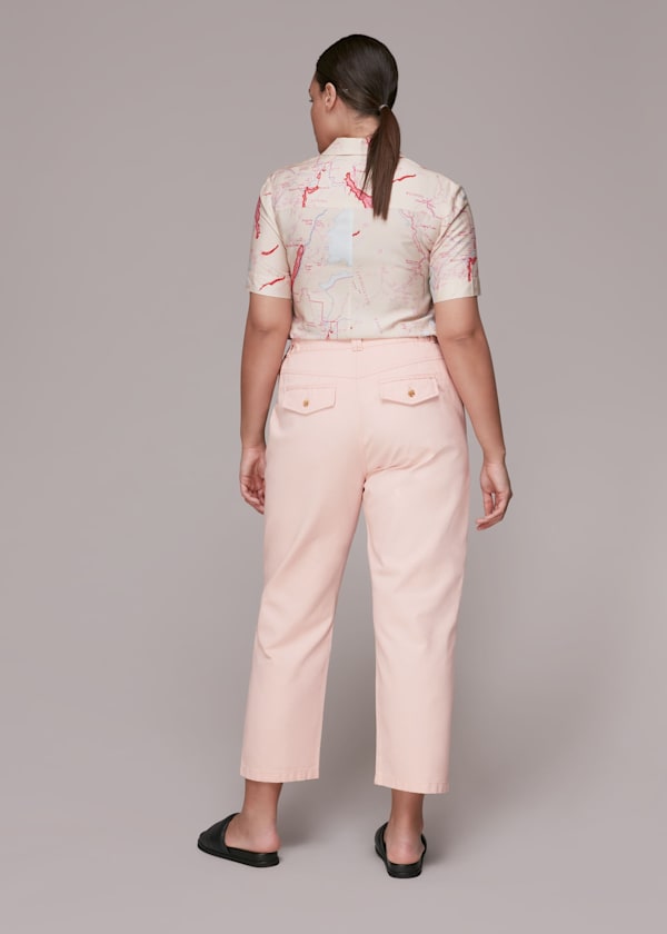 Pale Pink Elasticated Waist Trouser