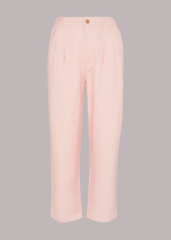 Pale Pink Elasticated Waist Trouser