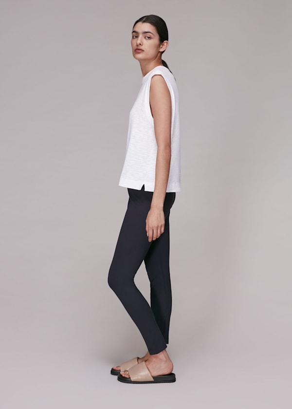 Navy Classic Slim Ponte Trouser