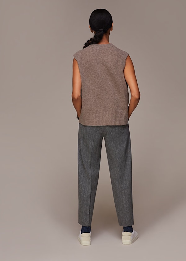 Multicolour Lila Tapered Check Trouser