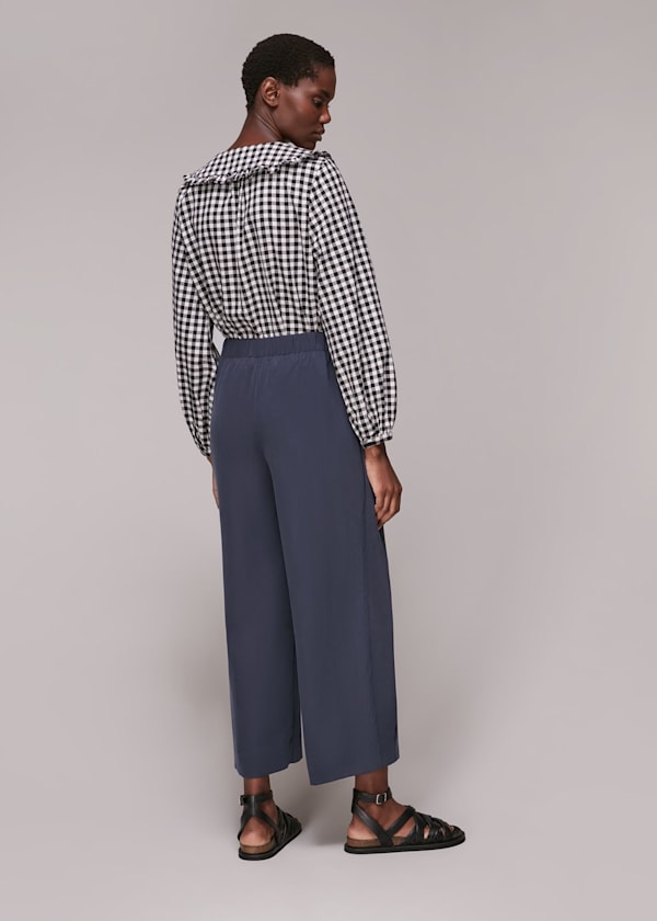 Navy Wide Leg Pants 