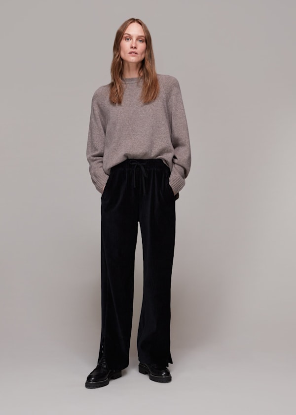 Navy Millie Corduroy Trouser