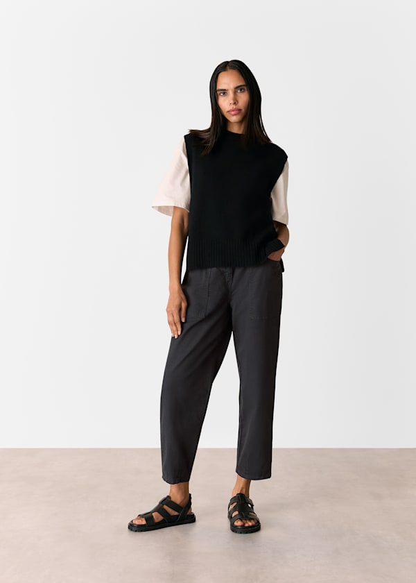 Black Tessa Casual Trouser