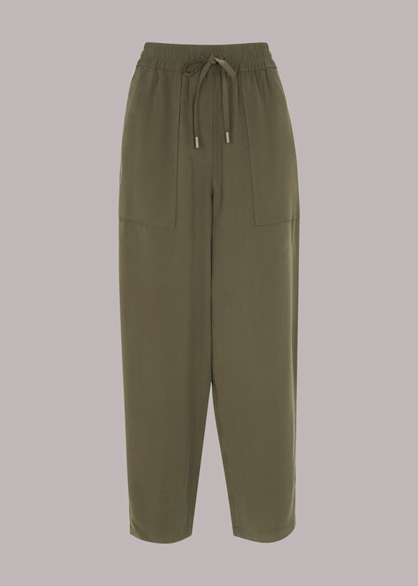 Khaki Madison Pocket Detail Trouser