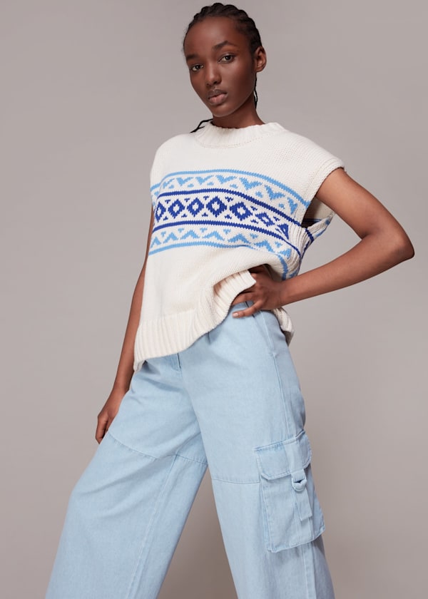 Pale Blue Evie Pull Leg Trouser