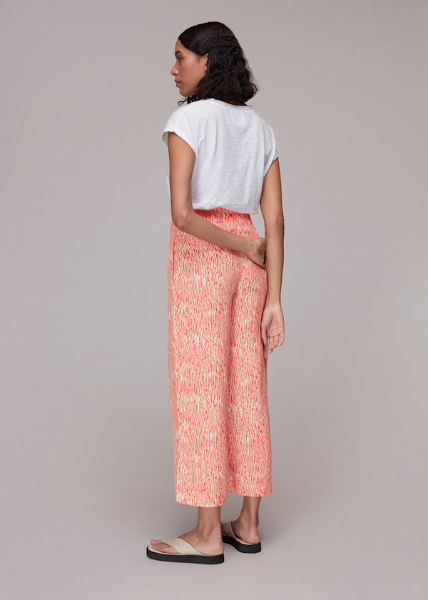 Red Woodland Animal Print Trouser