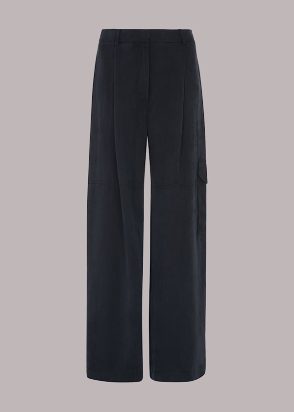 Washed Black Evie Pocket Trouser