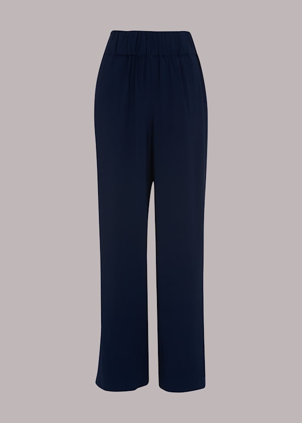 Navy Nicola Full Length Trouser