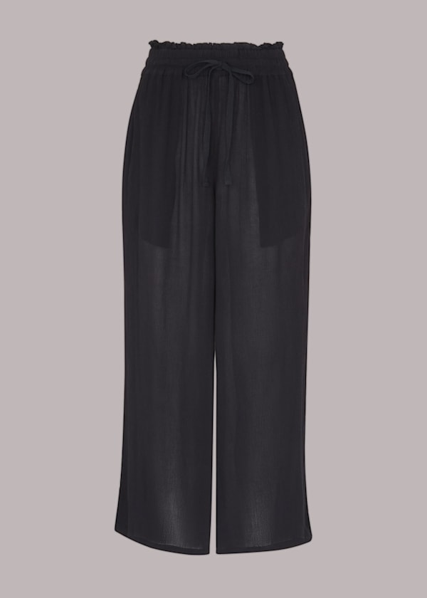 Black Imogen Fluid Cropped Trouser