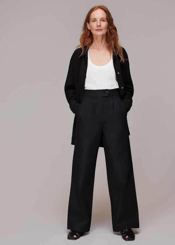 Black Robyn Cotton Trouser