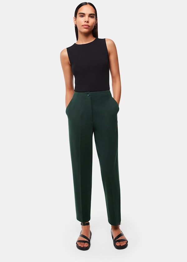 Dark Green Lila Ponte Trouser