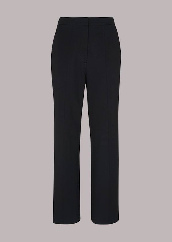 Black Ponte Slim Leg Trouser