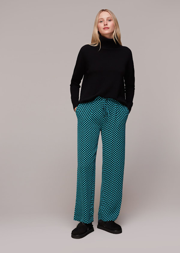 Multicolour Pippa Star Check Print Trouser