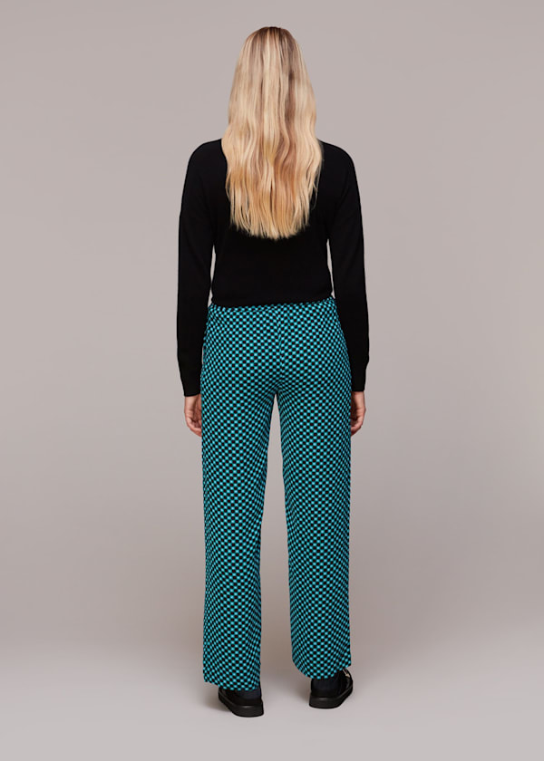 Multicolour Pippa Star Check Print Trouser