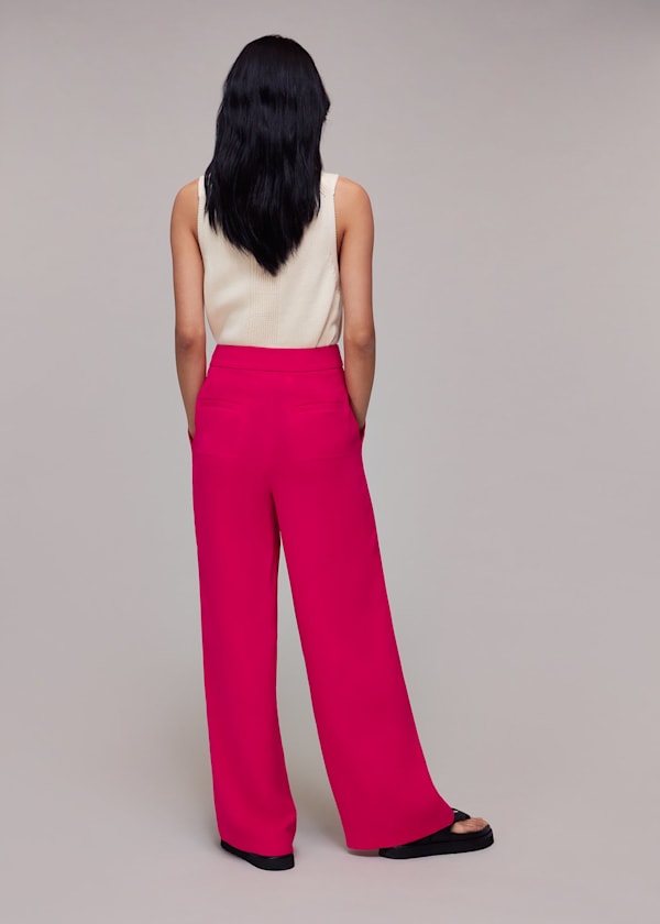 Pink Pleat Front Fran Trouser