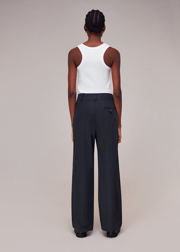 Navy Tess Full Length Pants 