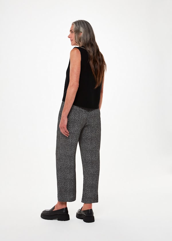 Black Scattered Y Print Trouser