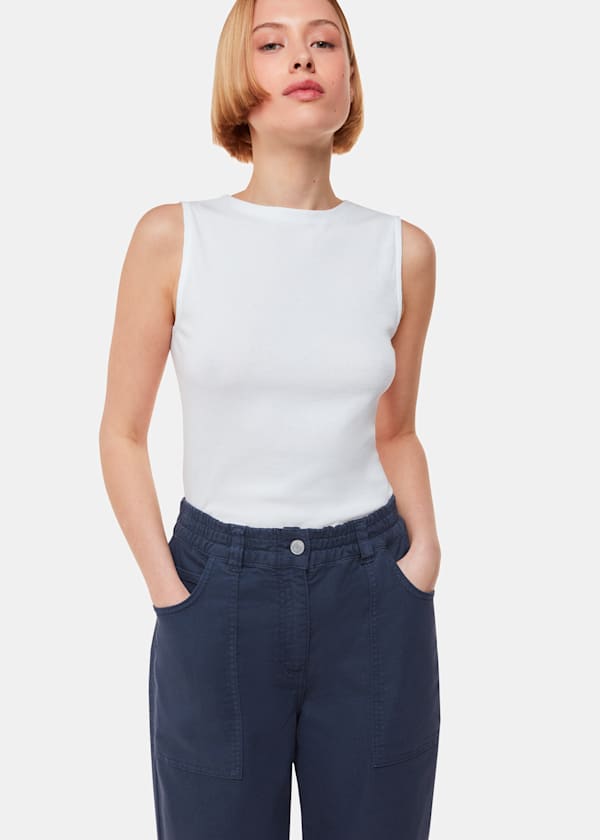 Navy Tessa Casual Trouser