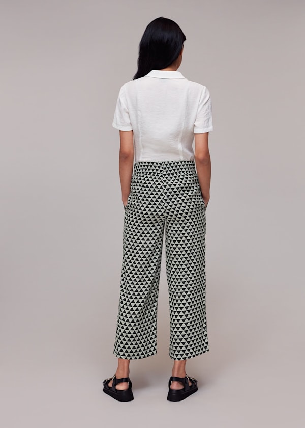 Black Triangle Checkerboard Pants 