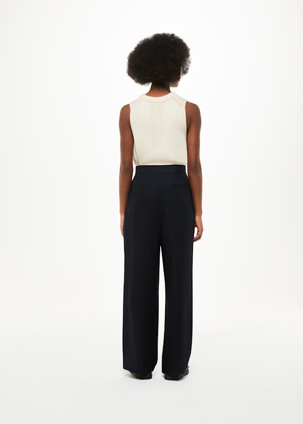 Black Fran Pleat Trouser