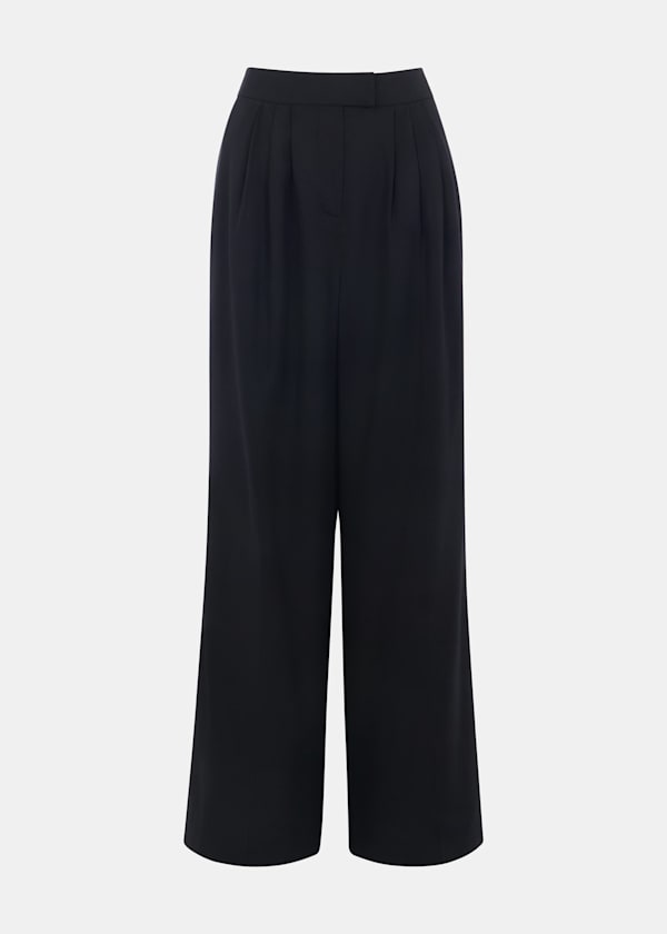 Black Fran Pleat Trouser