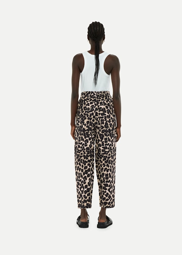 Leopard Spot Poplin Pants 