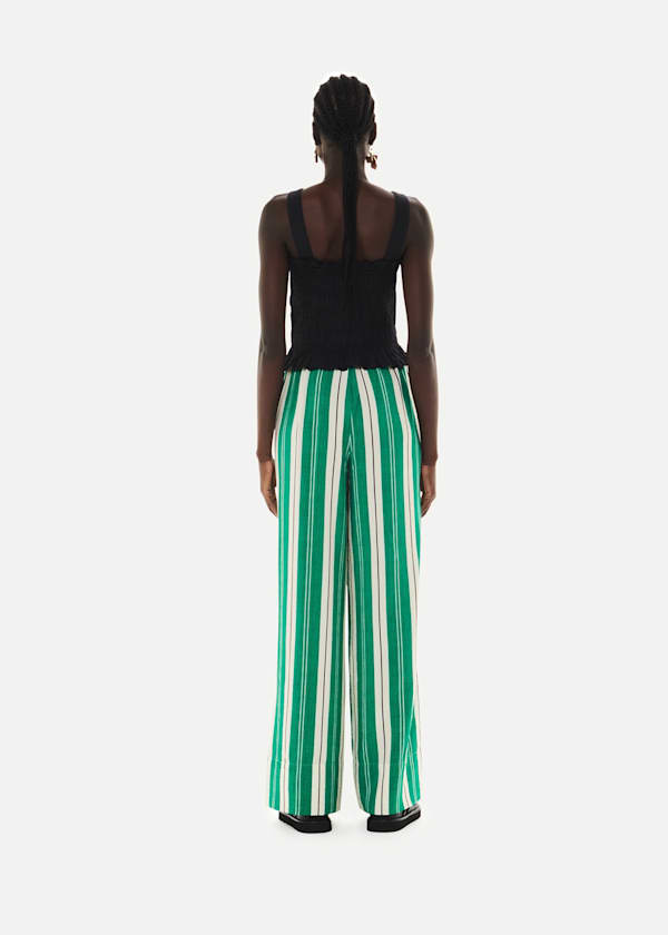 Green Bridget Maxi Stripe Pants 