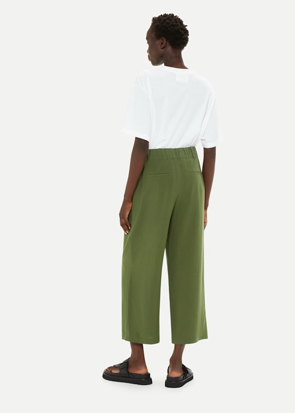 Khaki Jade Side Zip Pants 